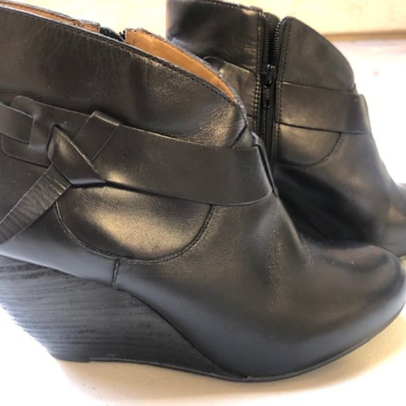 Schuler & Sons Wedge Black Boots SZ 7B - Picture 12 of 15